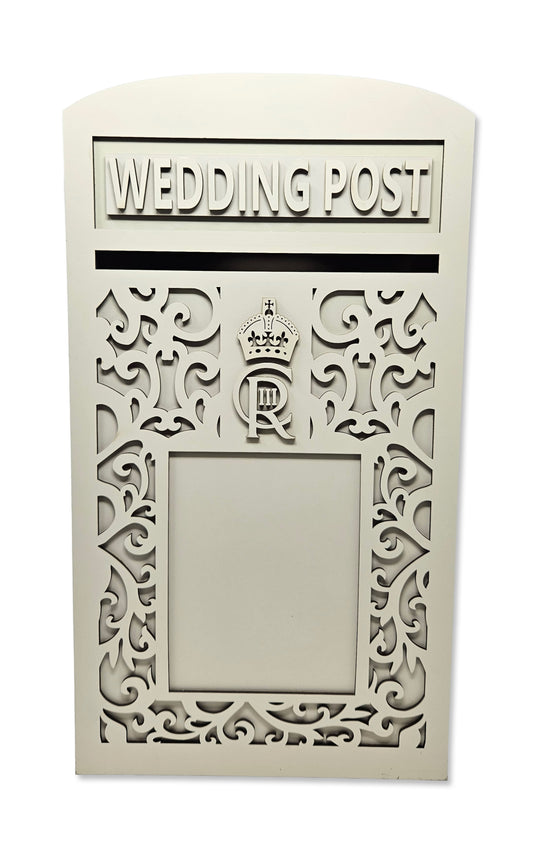 Wedding Post Box, Royal Mail Styled, Flat Pack, Unpainted MDF for Cards
