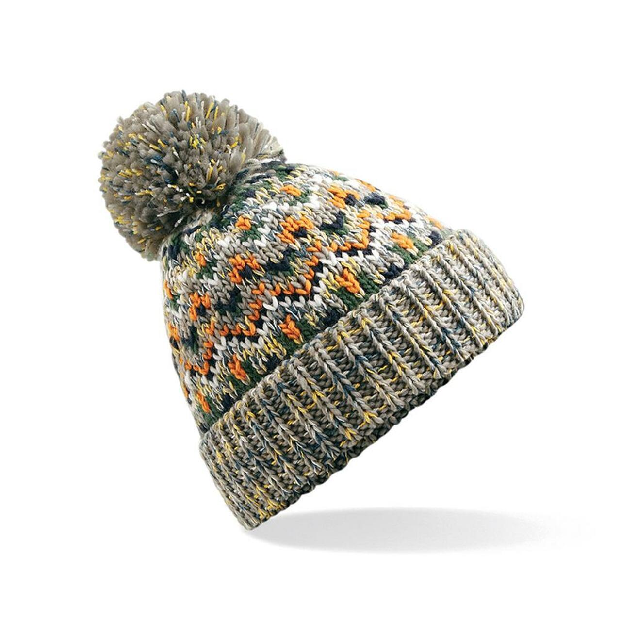 Corkscrew Cable Knitted Bobble Hat Plain Mens Womens Beanie Warm Winter Pom Wooly Cap
