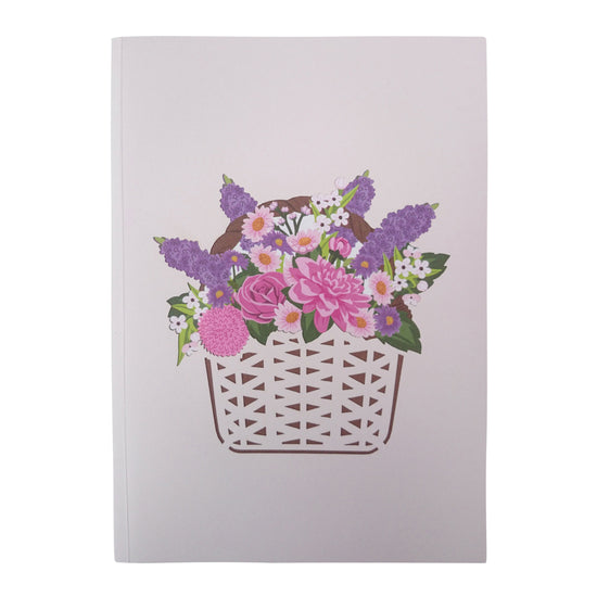 Flowers in A Basket Pop Up Card