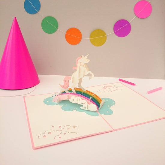 Unicorn 3D Pop Up Card