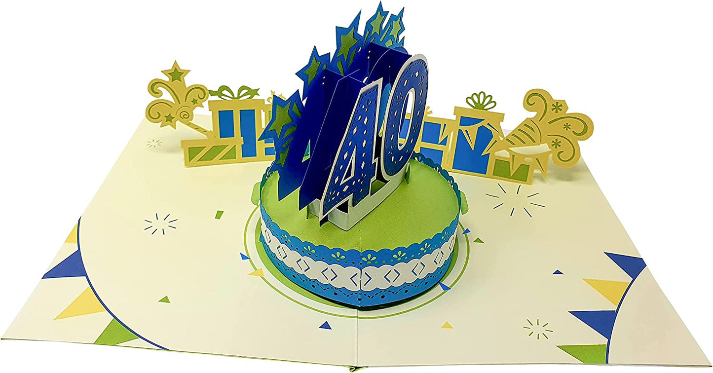 40th Birthday Pop Up Card