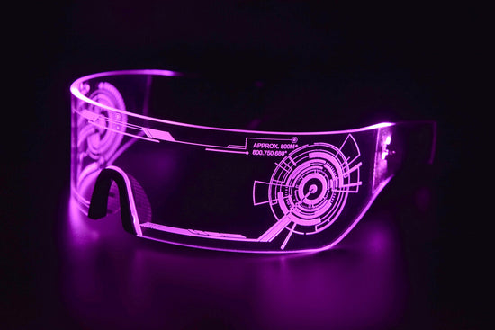 Cyberpunk LED Tron Visor Glasses - Cosplay V2 - CyberGoth - Cyberpunk Glasses Goggles