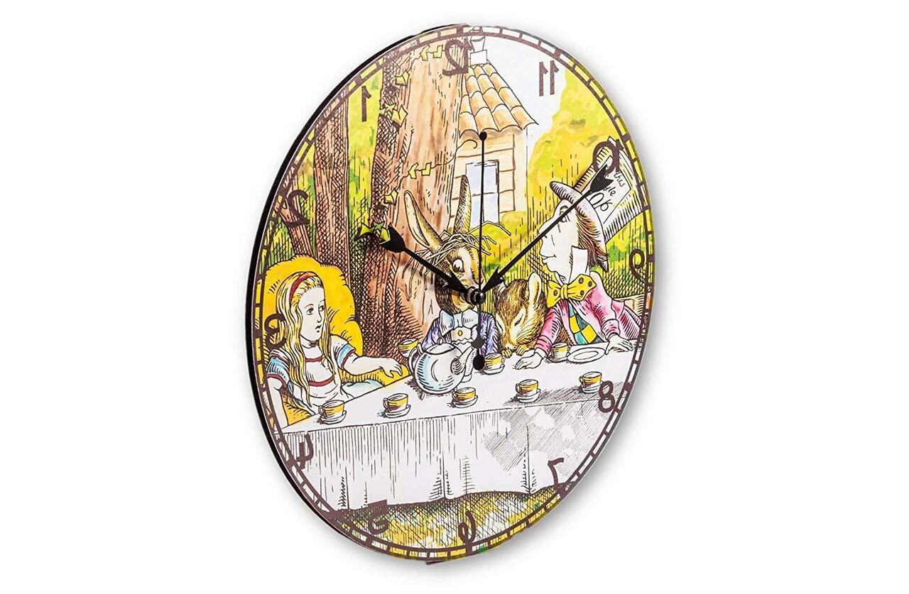 Alice in Wonderland Backwards Hanging Wall Clock