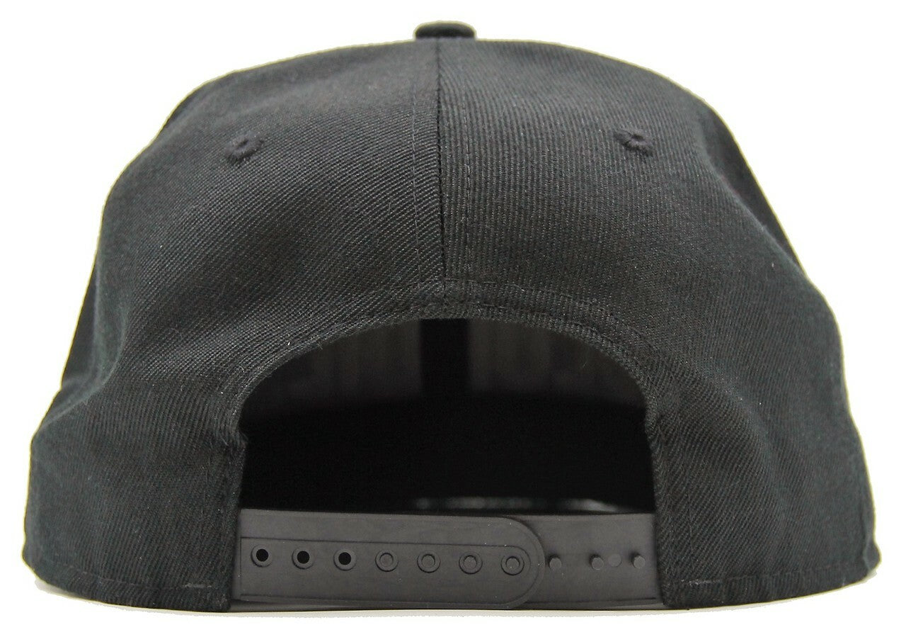 5-Panel Snapback Cap with Embroidered 'Brownie' Lettering Flat Peak and Stylish Retro Hiphop/Rapper Design in Black with White Text - Size Adjustable