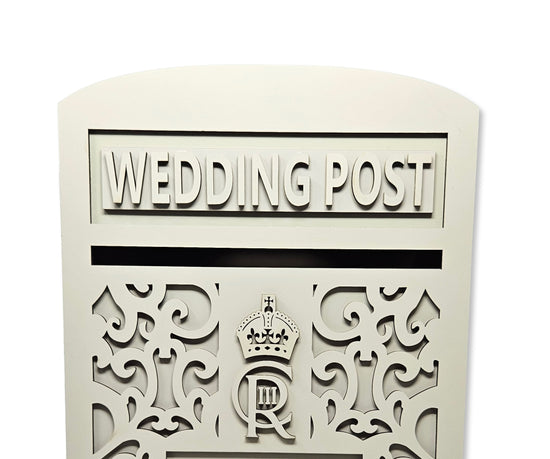 Wedding Post Box, Royal Mail Styled, Flat Pack, Unpainted MDF for Cards
