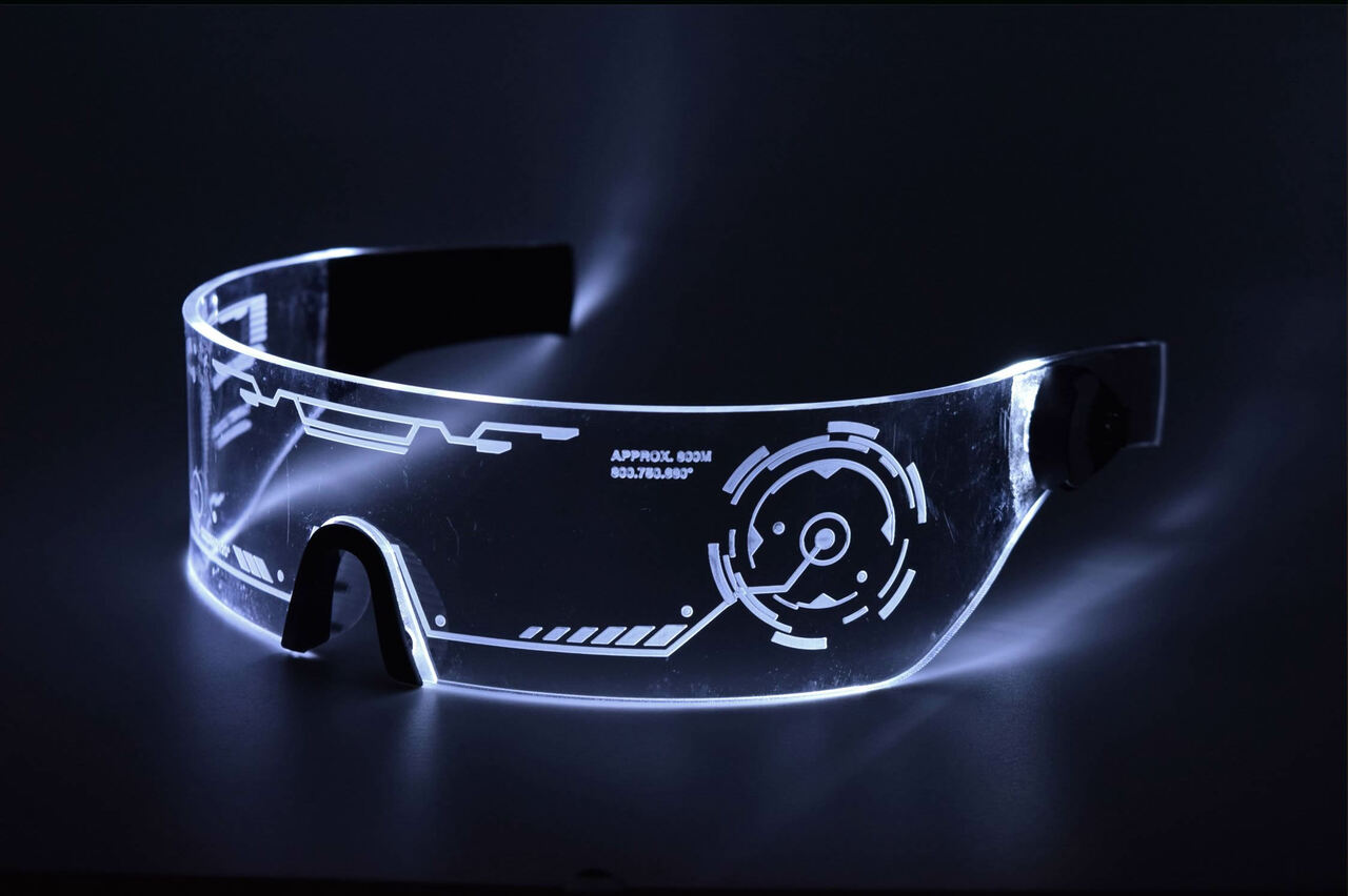 Cyberpunk LED Tron Visor Glasses - Cosplay - CyberGoth - Cyberpunk Glasses Goggles