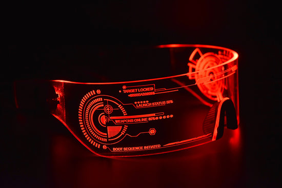 Cyberpunk LED Tron Visor Glasses - Cosplay V2 - CyberGoth - Cyberpunk Glasses Goggles