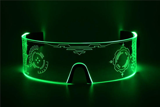 Cyberpunk LED Tron Visor Glasses - Perfect For Cosplay and Festivals - Cybergoth - Cyberpunk Glasses Goggles HTC04