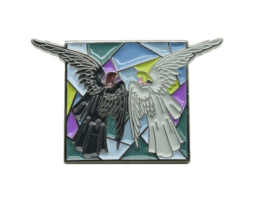 Load image into Gallery viewer, Enamel Pin Badge Angel and Demon
