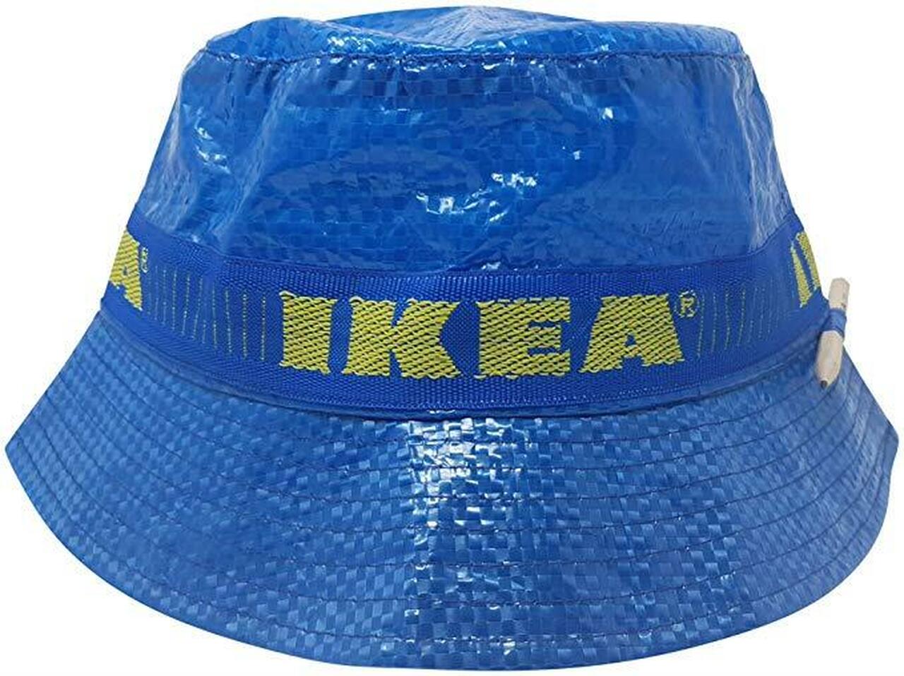 IKEA Bucket Hat with Pencil Handmade Cap Fashion Street Wear Blue
