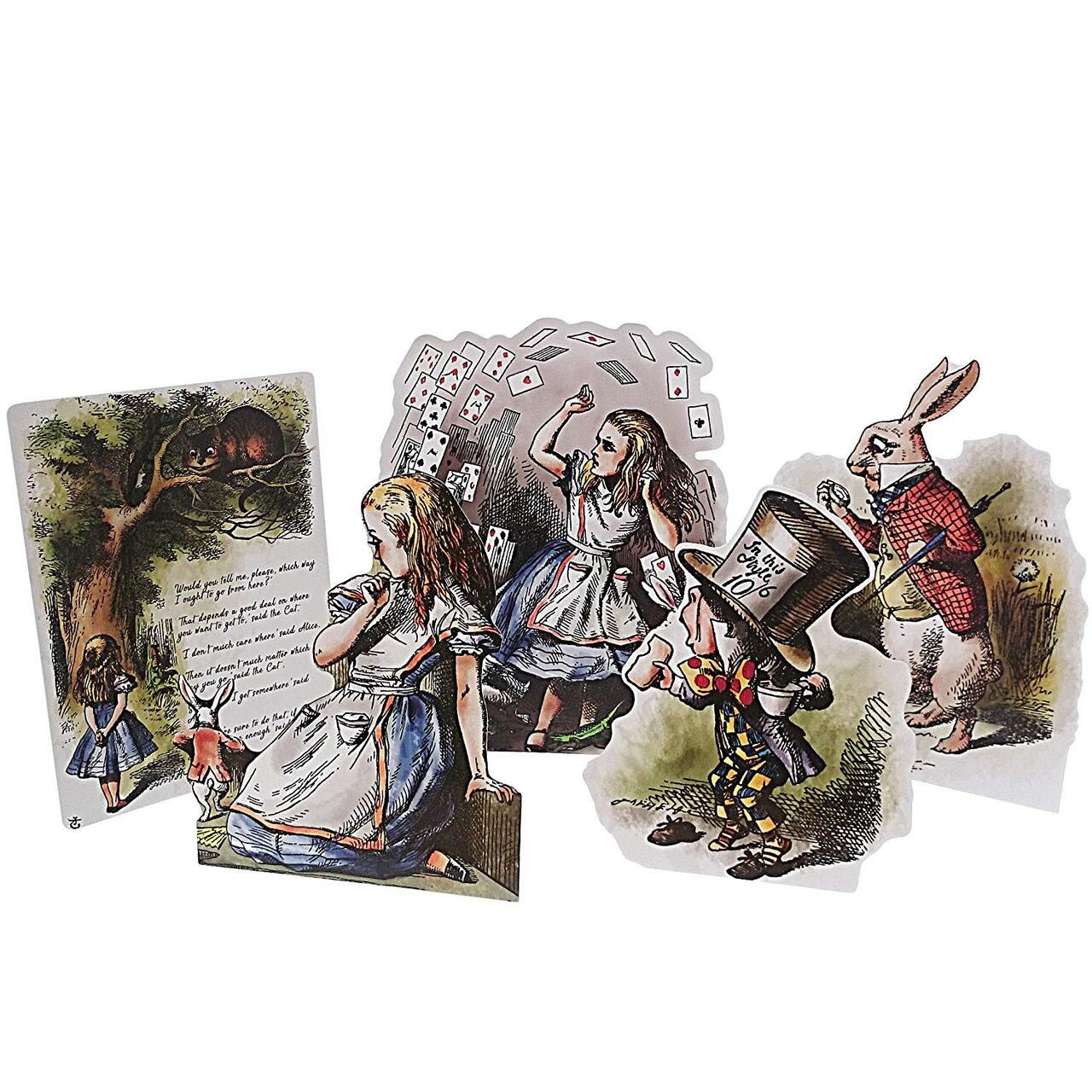 Alice in Wonderland Card Stand Up Props Party Supplies Table Decor Decoration