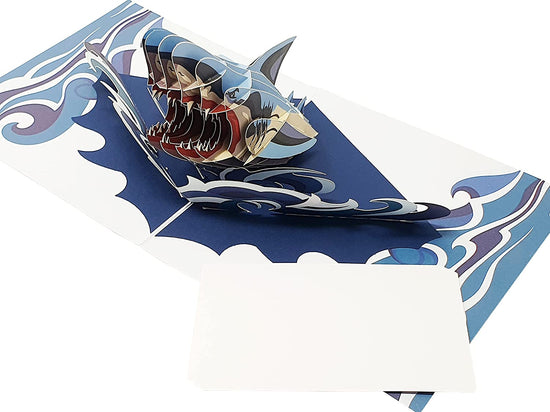 Magalodon Shark 3D Pop Up Card