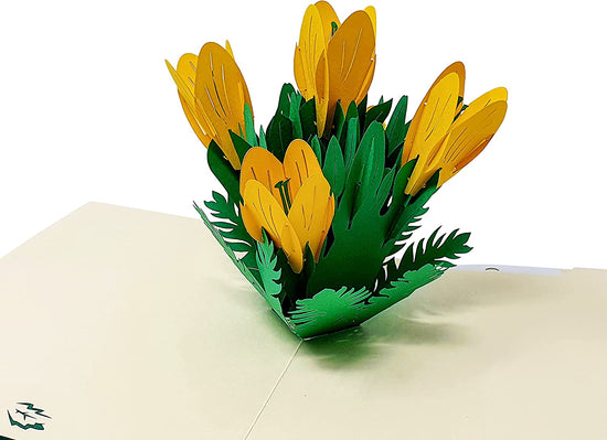 Yellow Lilly 3D Pop up Card
