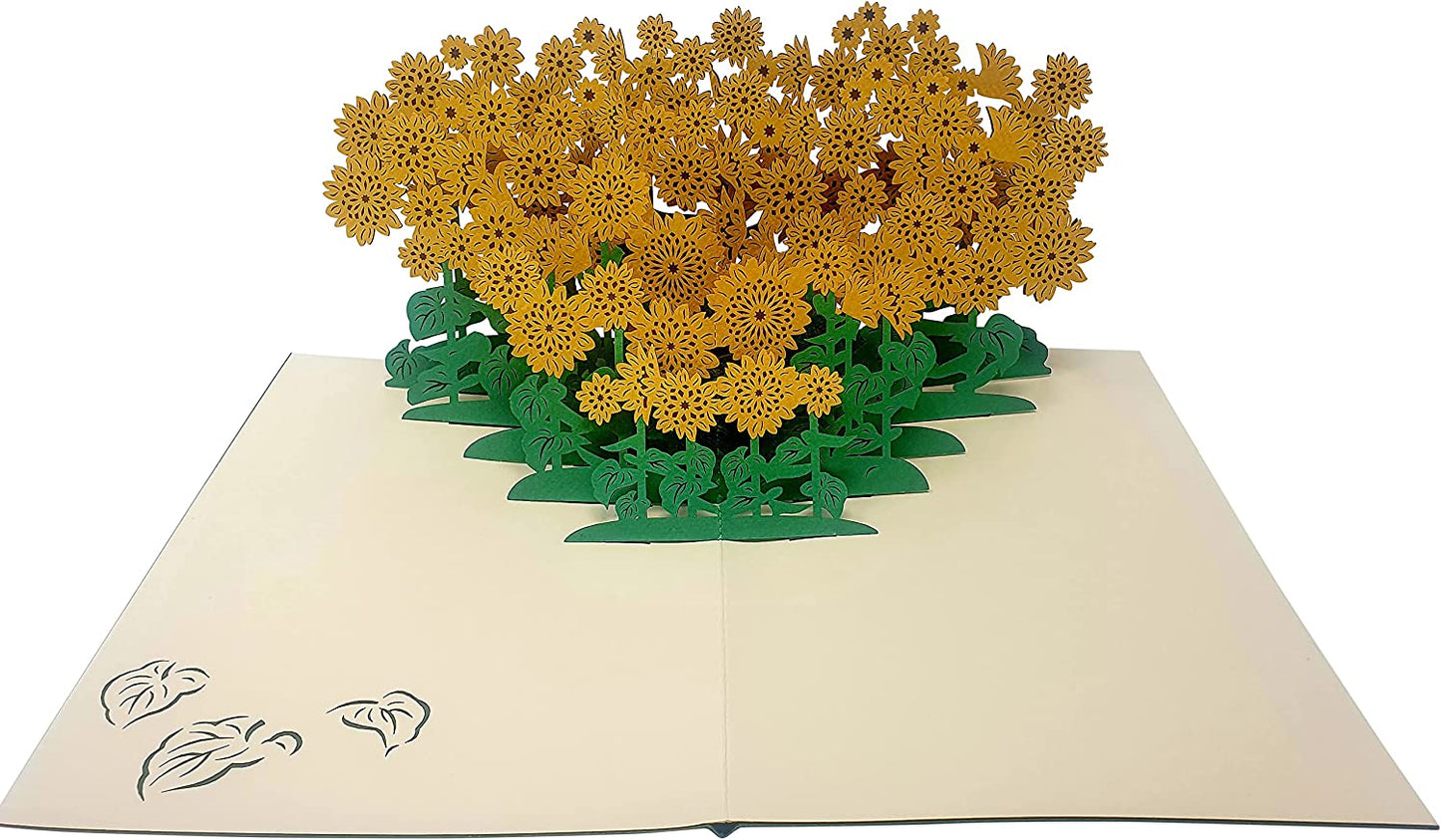 Load image into Gallery viewer, Yellow Sunflower Field 3D Pop Up Card
