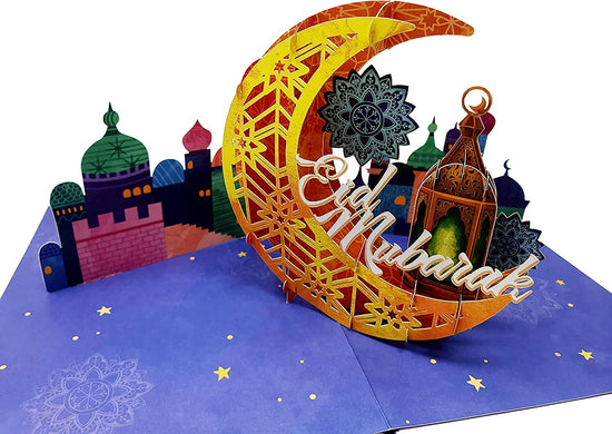 Load image into Gallery viewer, Eid Mubarak 3D Pop Up Card

