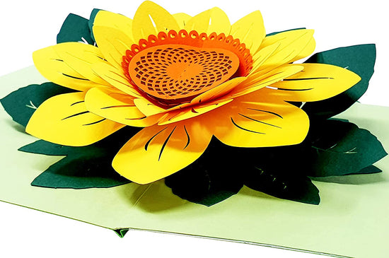 Yellow Big Sunflower 3D Pop up Card