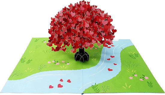 Tree of Hearts Love 3D Pop Up Card