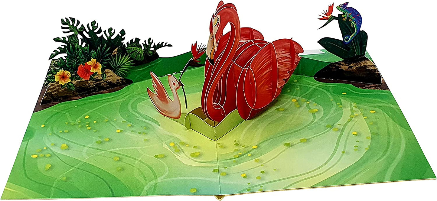 Flamingo 3D Pop Up Card