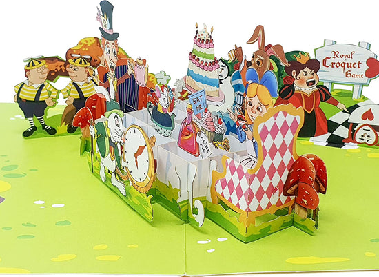 Load image into Gallery viewer, Alice In Wonderland 3D Pop Up Card
