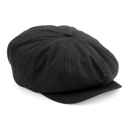 Flat Cap with Peak 'Shelby' Baker Boy Newsboy Herringbone Cloth Cap Hat
