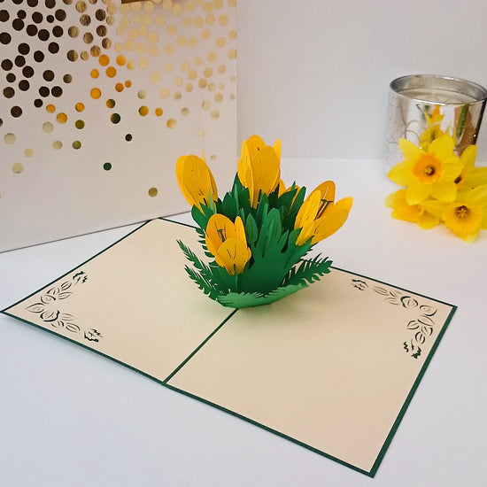 Yellow Lilly 3D Pop up Card