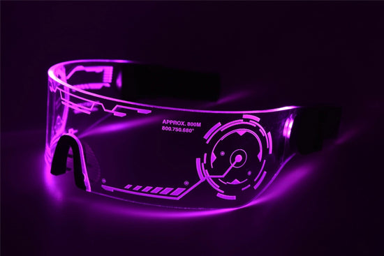 Cyberpunk LED Tron Visor Glasses - Cosplay - CyberGoth - Cyberpunk Glasses Goggles