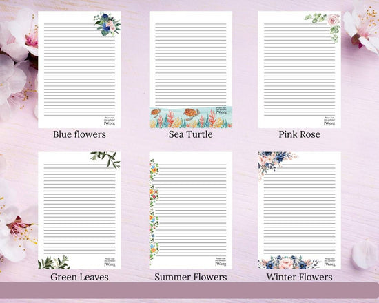 JW Letter Writing A4 Pad Stationery Paper Lined Gift Notepad Writing Sheets